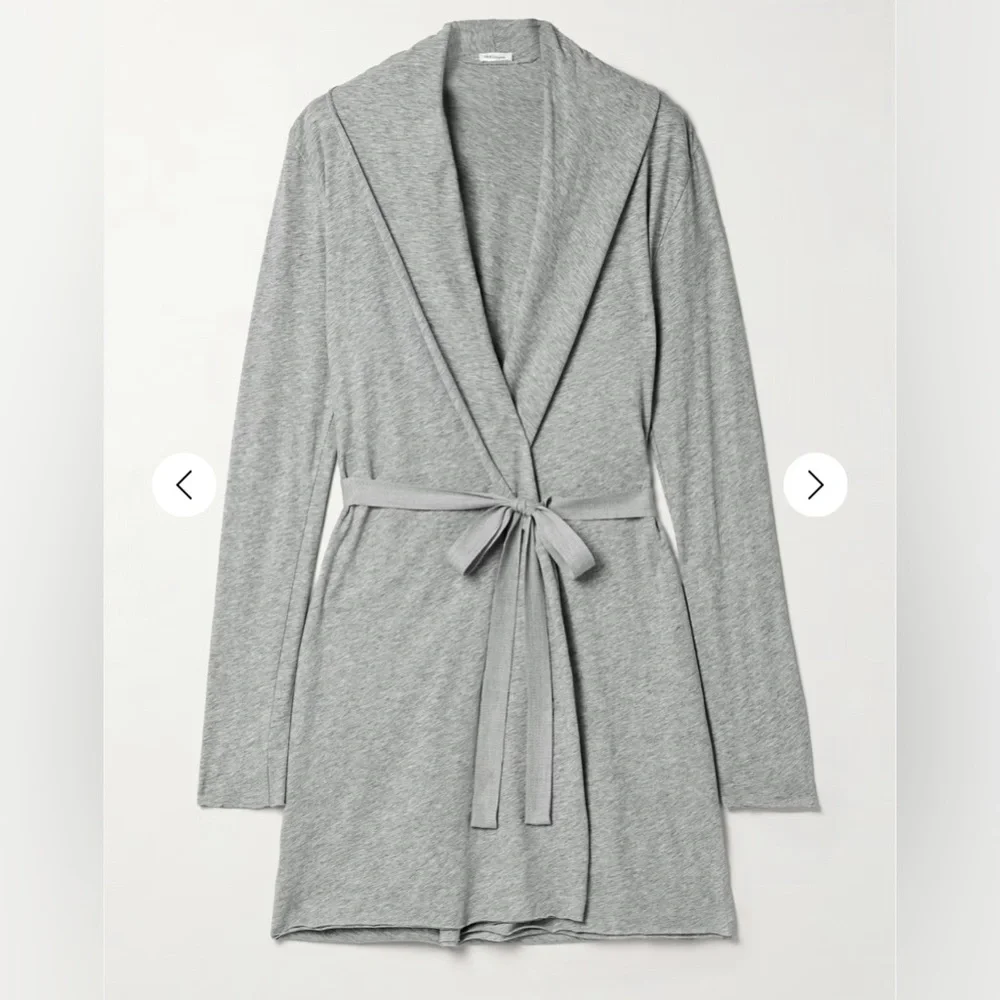 SKIN Organic Pima Cotton Jersey Robe Size 2 - Picture 2 of 8